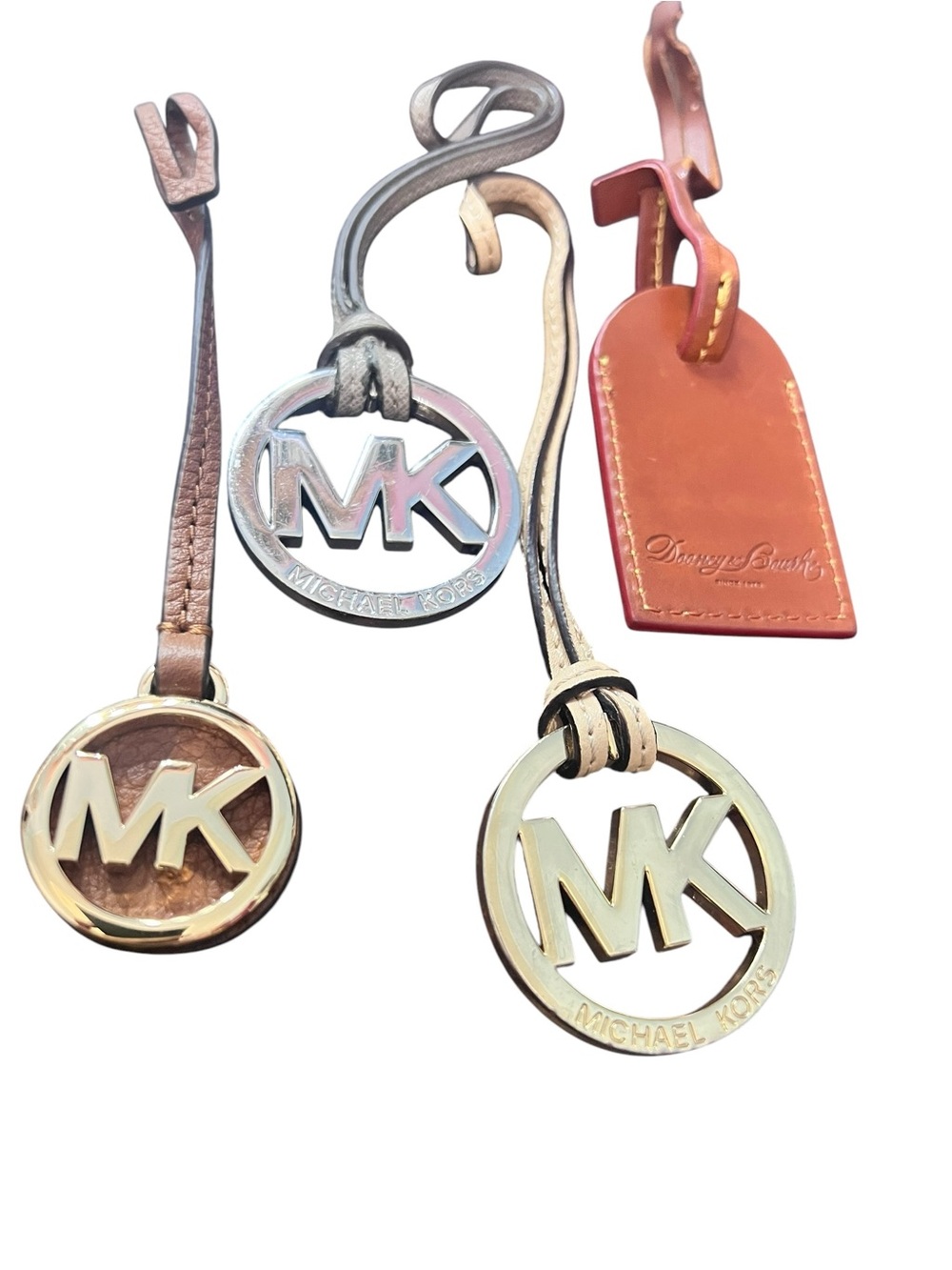 Michael Kors - Bundle + Dooney & Bourke Leather Tag – Mixed Metal MK Charms Set
